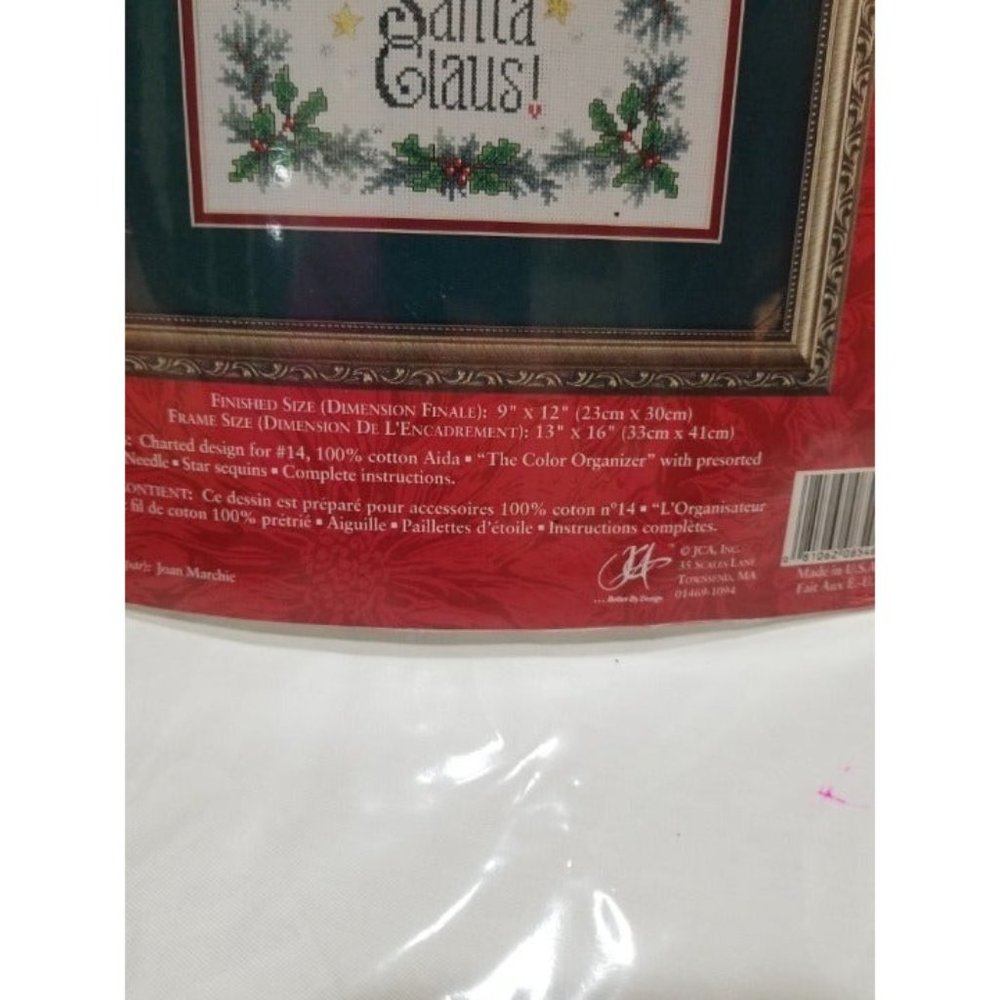 Needle Treasures Counted Cross Stitch Kit WE‎ BELIEVE IN SANTA CLAUSE New Sealed - Picture 4 of 6